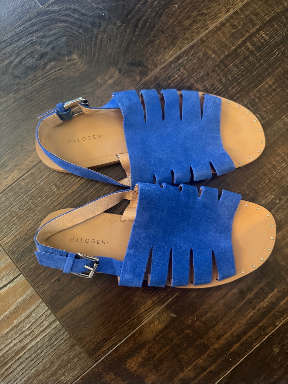 Halogen Blue Suede Slingback Sandals - size 5.5